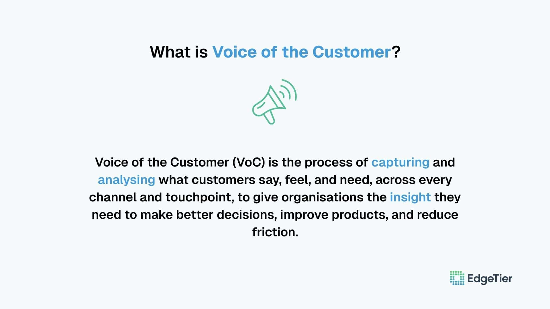 Voice of the customer