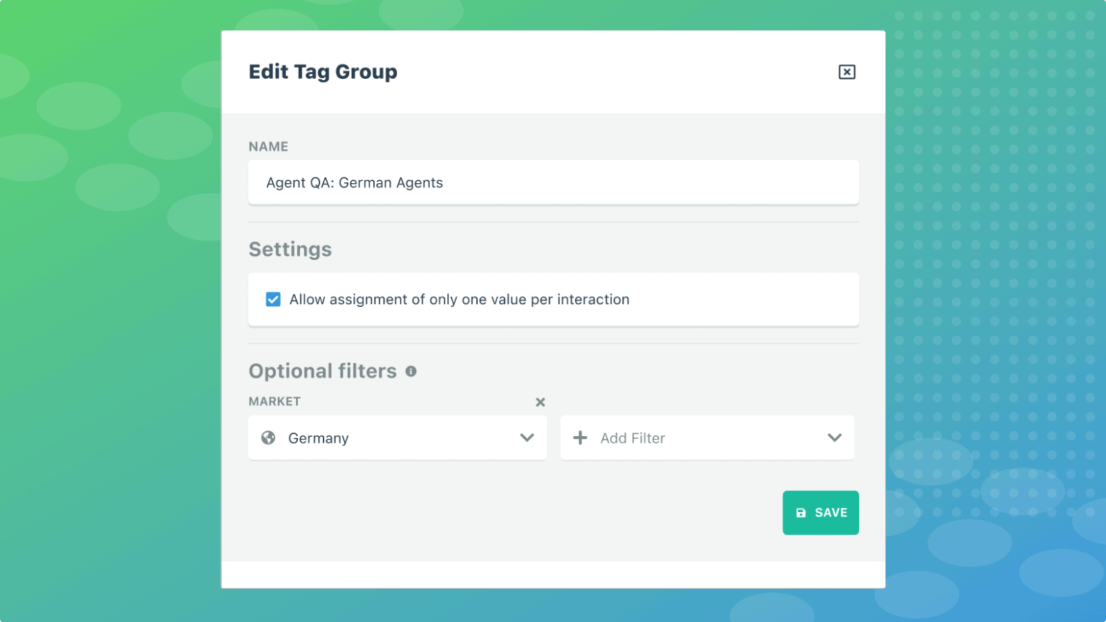 Group tag filters EdgeTier