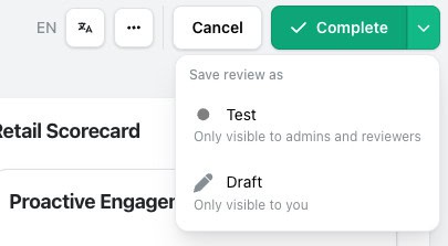 More Control Over Your Reviews: Draft, Save, and Calibrate with Ease
